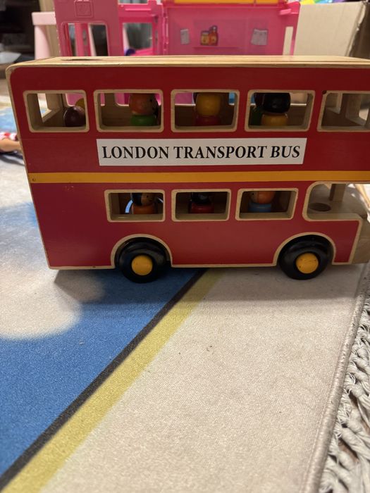 Деревяний великий шкільний автобус вінтажний london bus