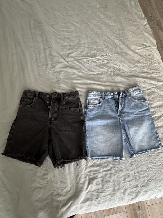 джинсові шорти сірі та блакитні