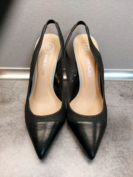 River Island szpilki roz.40 skóra naturalna , buty na obcasie