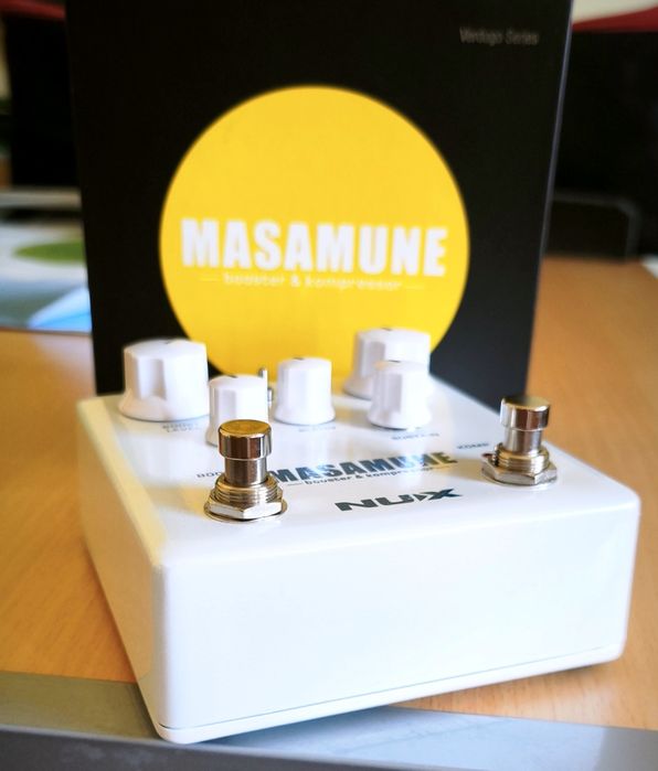 Pedal Compressor Boost Nux e Cabos Patch