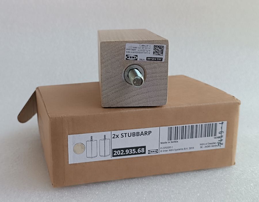 1 pé/perna STUBBARP para armário móvel IKEA, Novo