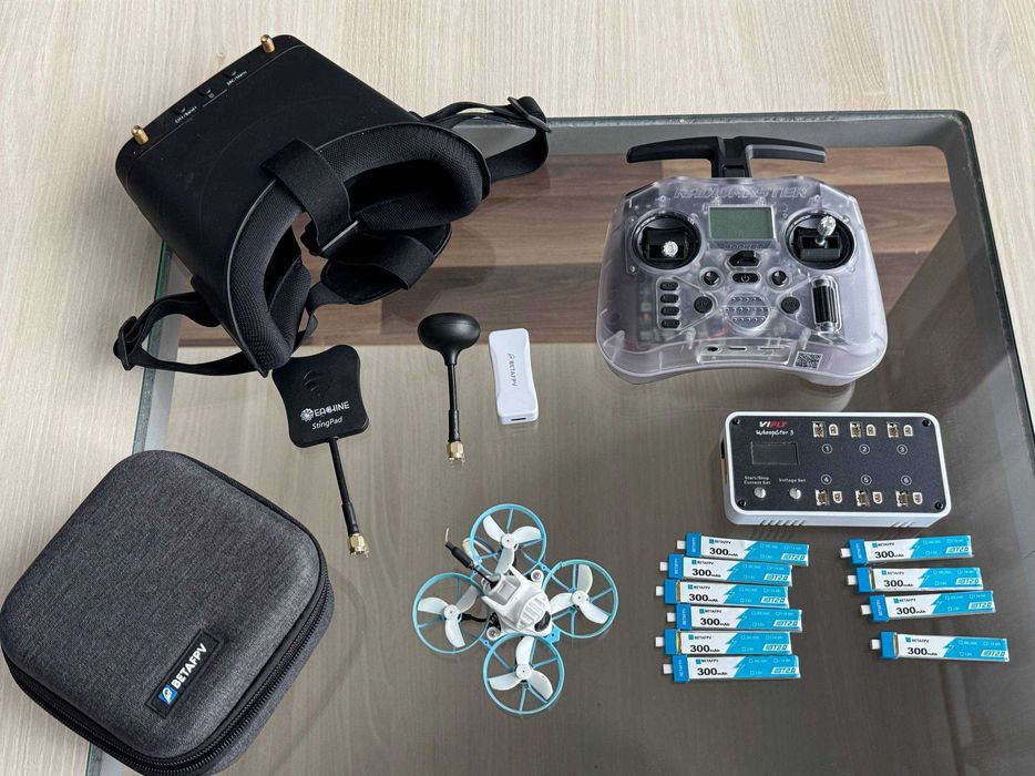 Mega zestaw FPV Meteor65 Pro + gogle + 10 akumulatorów + ładowarka