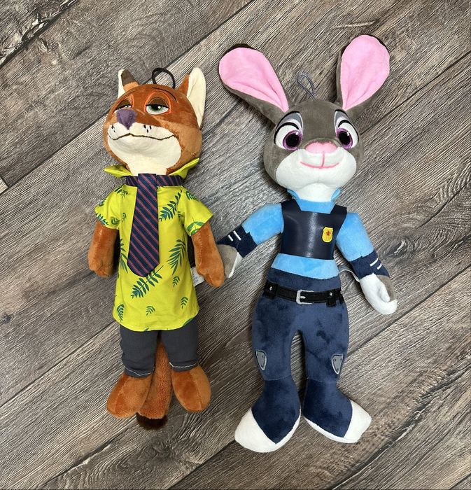 М’які іграшки Зоотрополіс Нік та Джуді 40 см Зверополис Zootopia