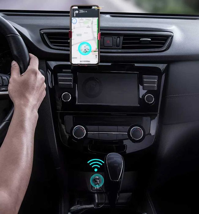 Bluetooth в авто Baseus с микрофоном aux адаптер