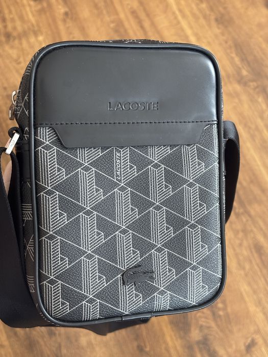 Чоловіча сумка Lacoste« Blend Monogram Camera Bag » The Оригінал!