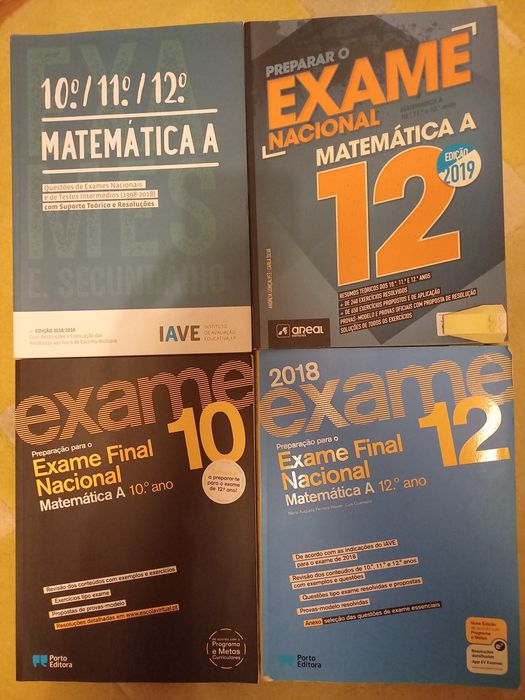 Livros Preparação Exames 10 11 12 ano Secundário IAVE, Areal, Porto Ed