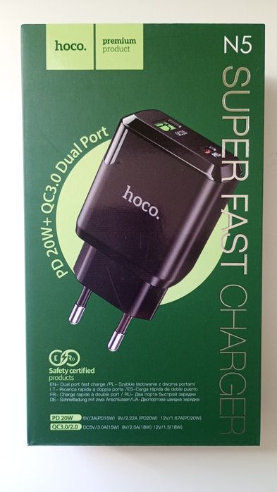 Мережевий зарядний пристрій для телефона Hoco N5 Favor 20W QC3/PD