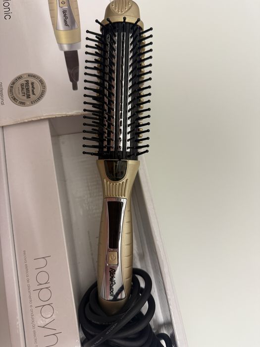 Escova eletrica de alisamento e ondulação