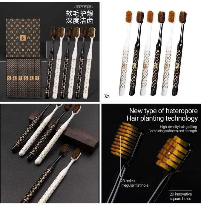 Szczoteczki do zębów 6 sztuk - włókno z węgla wulkanicznego SOFT