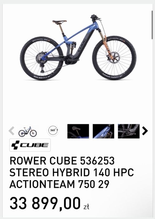 Raty 0% 12m-cy gwar. CUBE (M) 140 HPC ACTIONTEAM 750Wh 700km 29" [684]