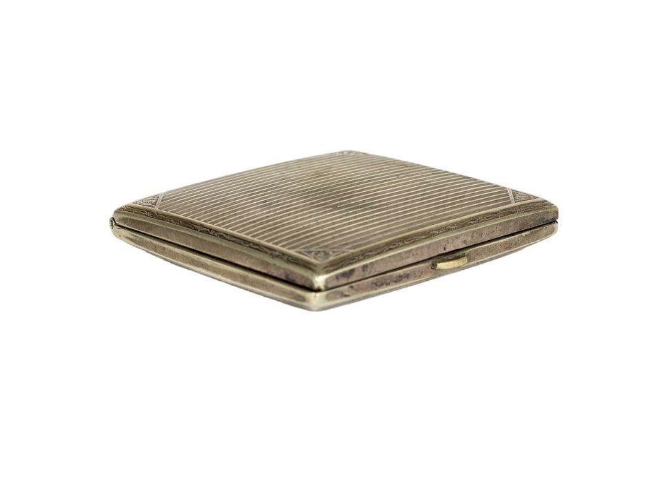 Cigarreira prata alemã Art Deco | Reichsgebraunchsmuster