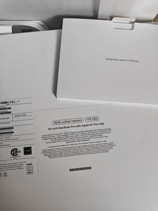 MacBook Pro 16", M1 Pro, 1TB/16GB