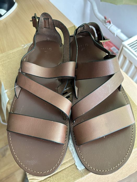 Шкіряні чоловічі босоніжки