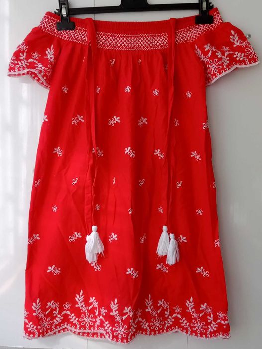 Сарафан красный-размер-S