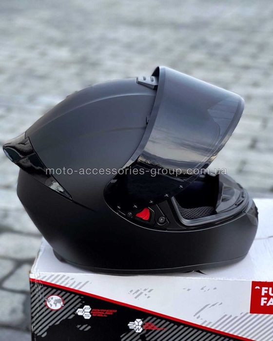 Мотошолом інтеграл QKE чорний мото шлем интеграл мотошлем закрытый
