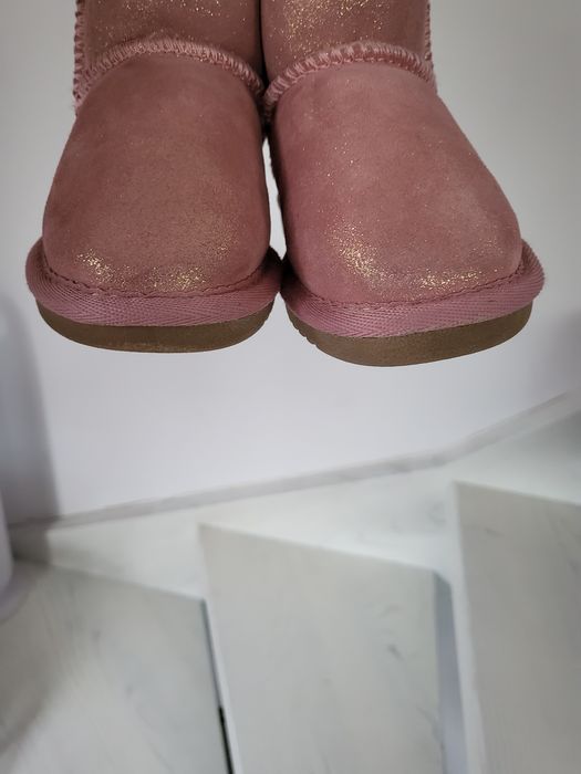 Nowe skórzane buty zimowe dziewczęce 24 wełna