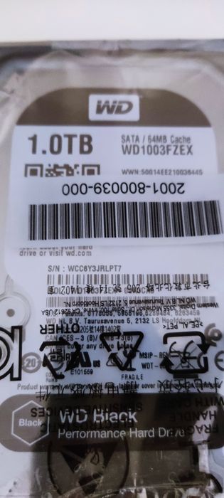WD 1TB Hard Drive, 64MB Cache - WD1003FZEX - New64751563174403122