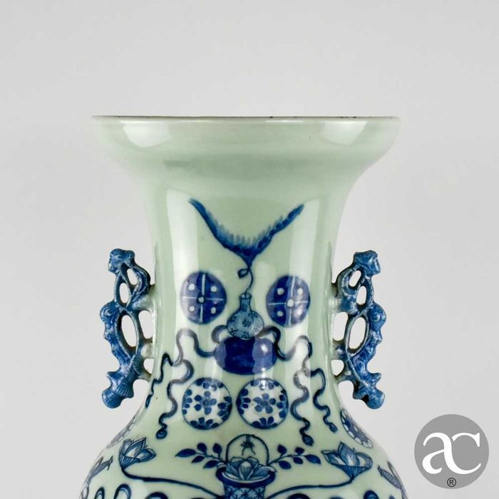 Jarrão em Porcelana da China, dinastia Qing, Reinado Guangxu, séc. XIX