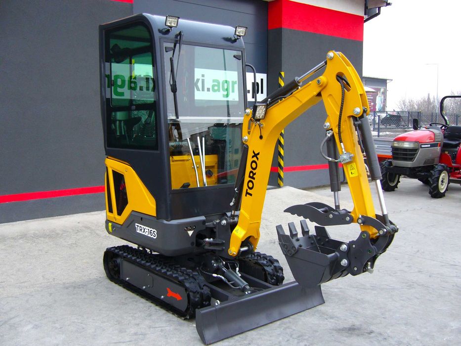 Minikoparka TOROX TRX-16S 1.6T 3Łyżki Kciuk Szybkozł. traktorkiagropl
