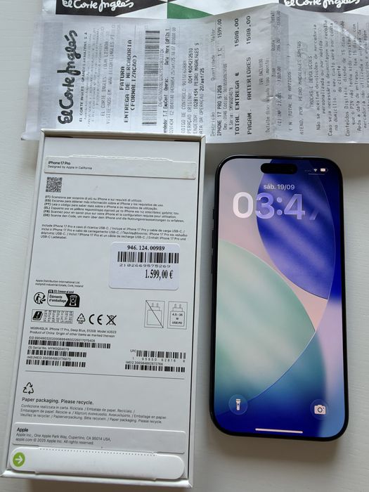 Iphone 17 Pro Deep Blue, 512GB