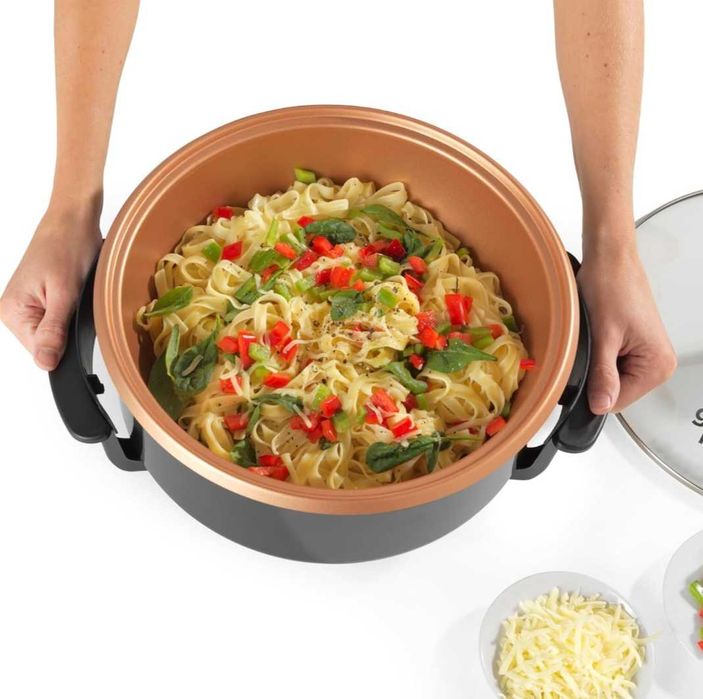 Panela elétrica grande multiuso, marca giles&posner