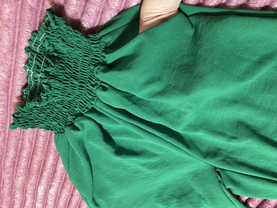 Штани кльош з високою талією на резинці