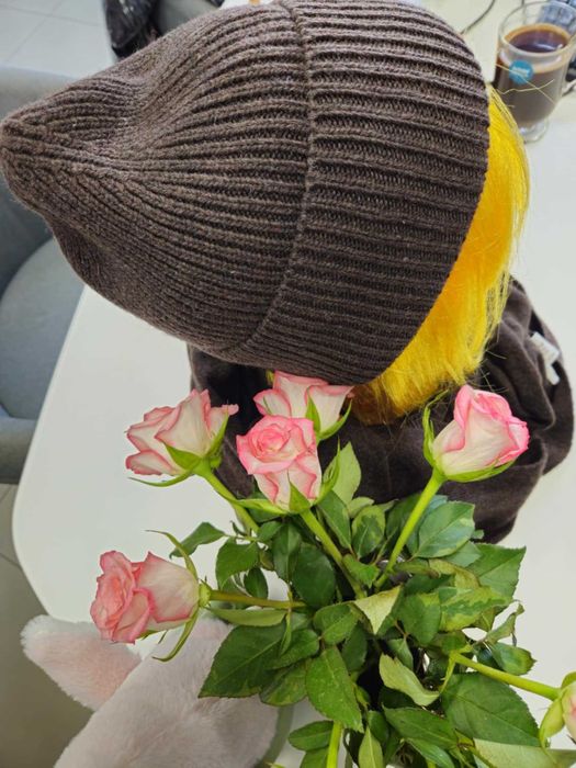 Komplet czapka i szalik czekolada r. Uni Italy, kaszmir !!!