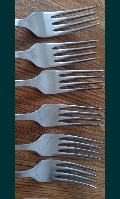 Sztućce widelce obiadowe zestaw 6 sztuk