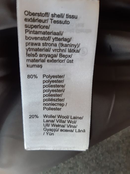 Płaszcz 20% wełny