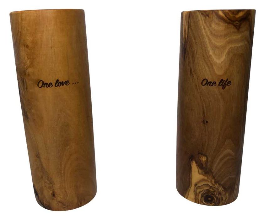 Prezent Na Walentynki Świecznik Na Tealight Drewno Oliwne One Love