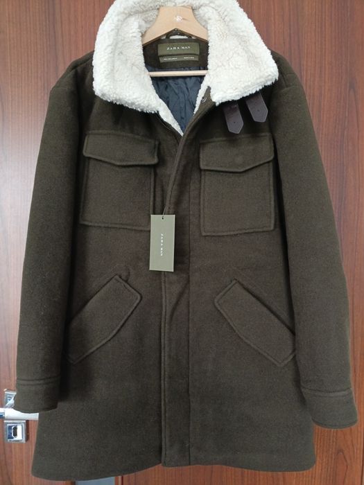 LUX,ZARA,WEŁNIANY Płaszcz/Kurtka, Ocieplona, L,