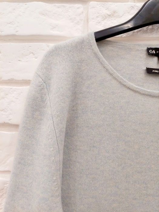 Sweter 100% kaszmir jasnoniebieski style