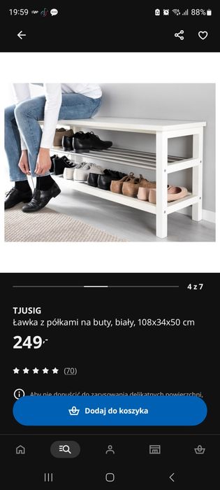 Ławeczka ikea tjusig