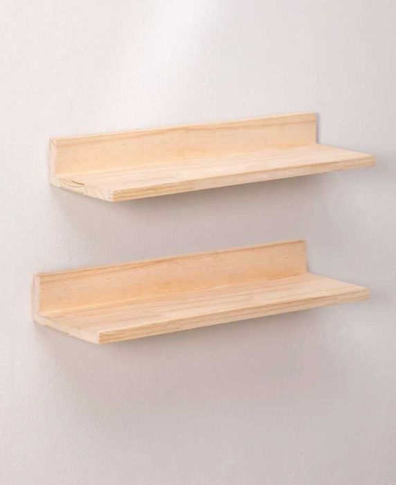 Conjunto 2 prateleiras em madeira pinho - Tydor - Sklum