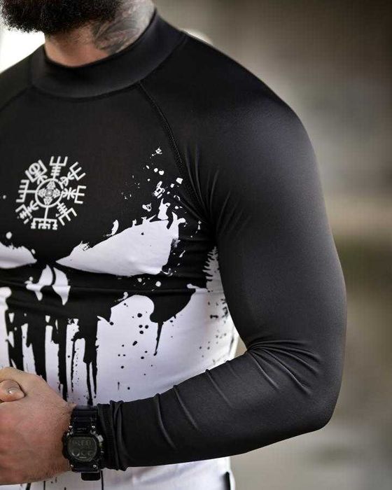 Рашгард мілітарі Punisher Vegvisir чоловічий — без передоплати