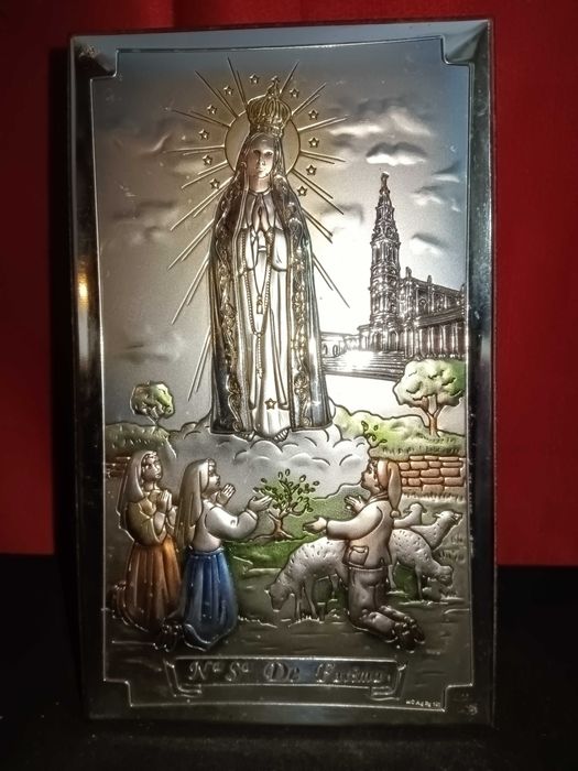 2 Placas em prata religiosas Cristãs e Judaicas