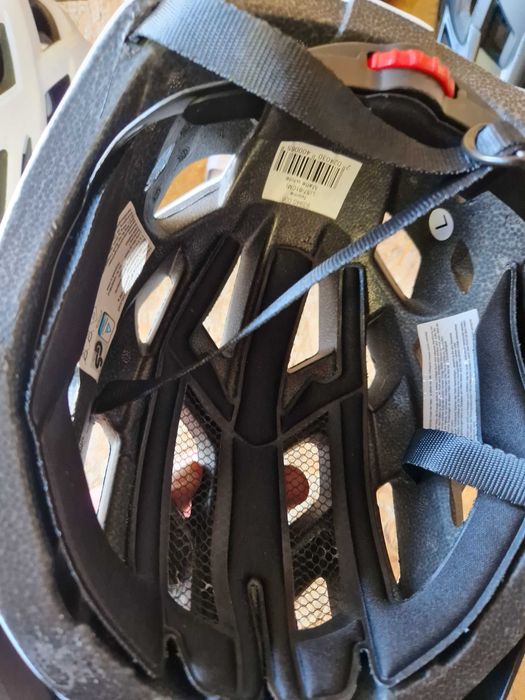 Kask rowerowy z tylną lampką Biały Czarny Noma Chirp rozmiar S/M/L