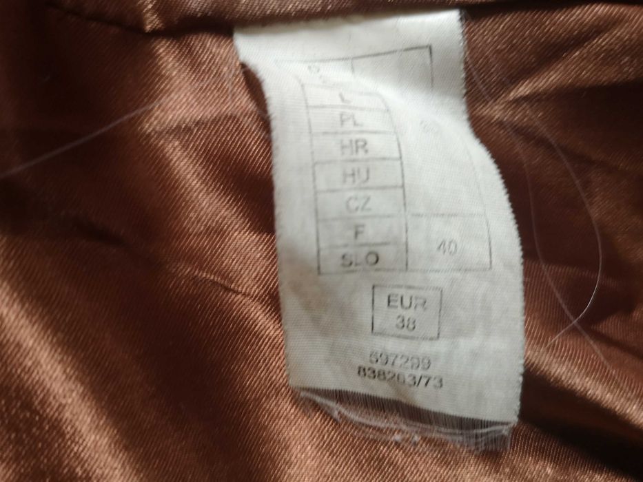 Kurtka skórzana brązowa