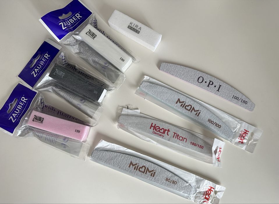 Нові пилочки,бафи для нігтів,Heart,Miami,O•P•I,Zauber,Kira