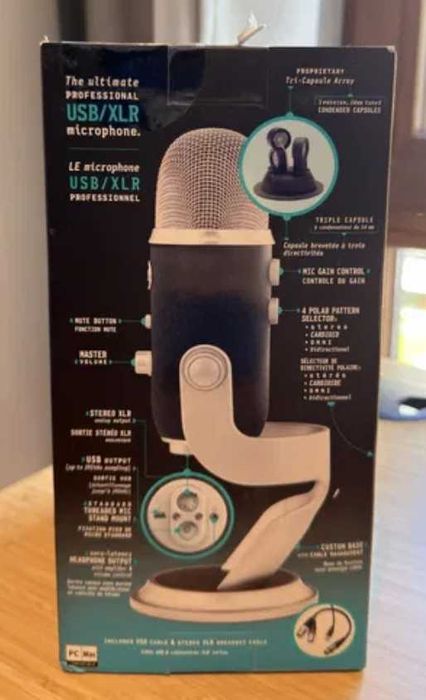 mikrofon blue yeti pro + statwy + koszyk