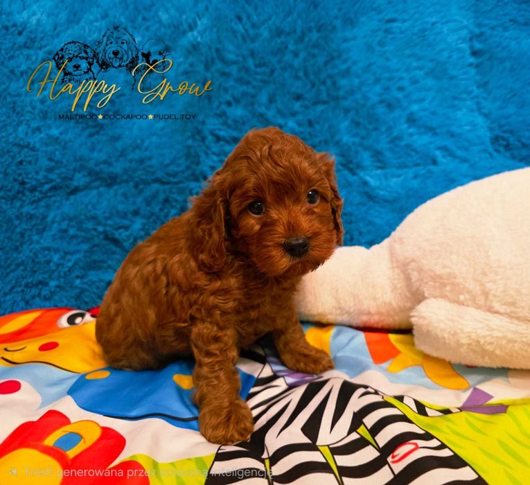 Cockapoo F1b Piesek Red Wafel