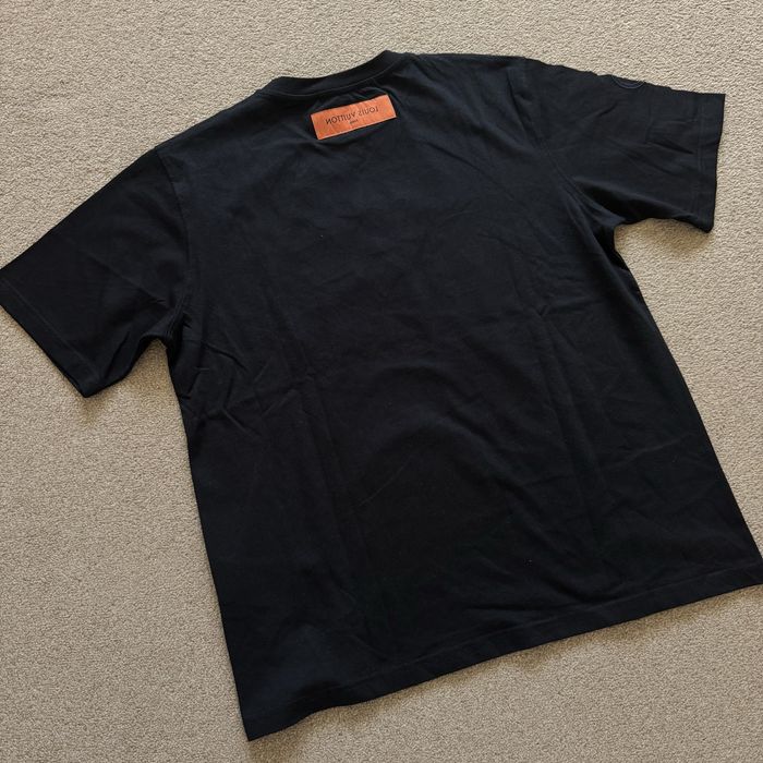 Meska koszulka t-shirt czarna Louis Vuitton XXL