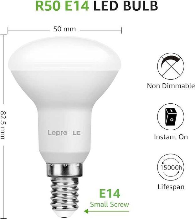 Żarówki LEPRO R50 E14 4,9W=40w 4szt