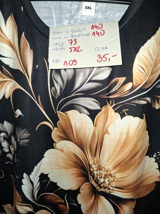 Bluzka czarna 5xl nr 109