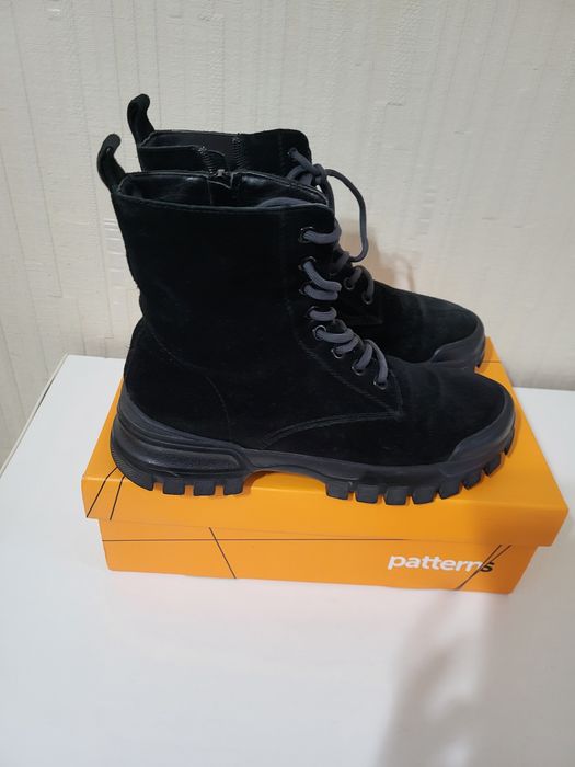 Замшевые ботиночки на флисе теплые