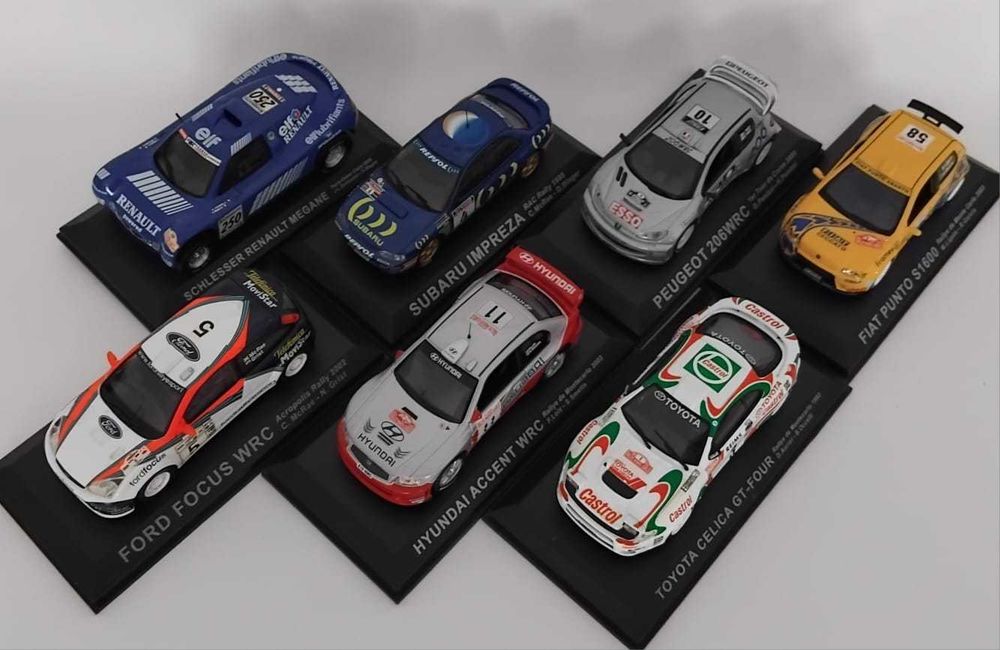 Lancia 037 Rally, AUDI Quattro E2, Renault 5 Turbo 1-43. 25€.  Vendo miniaturas da minha coleção.