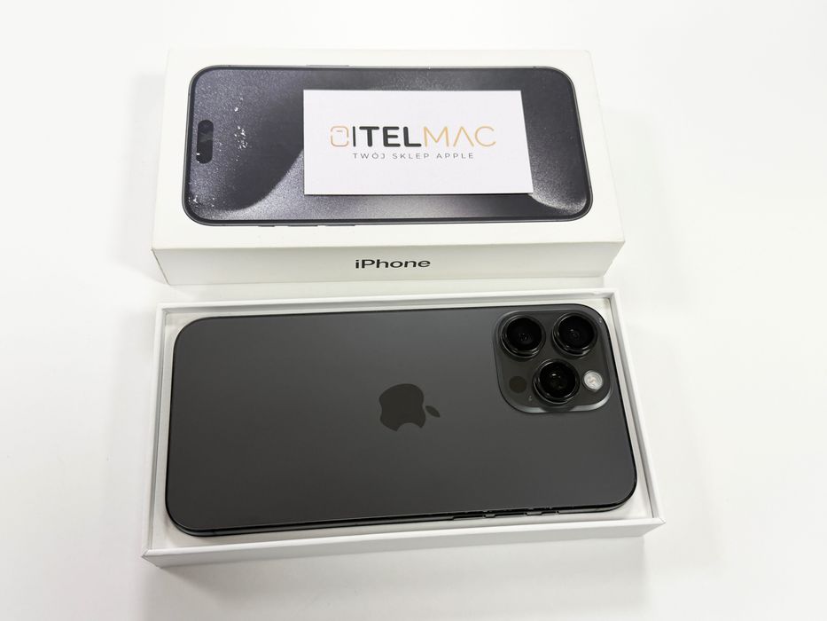 Apple iPhone 15 Pro Max 256GB 5G Black • BAT 100% • GW • Raty 0%