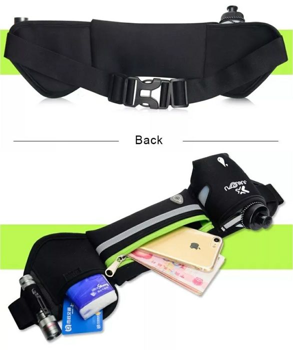 Bolsa de cintura desportiva com garrafa incluída (Novo)