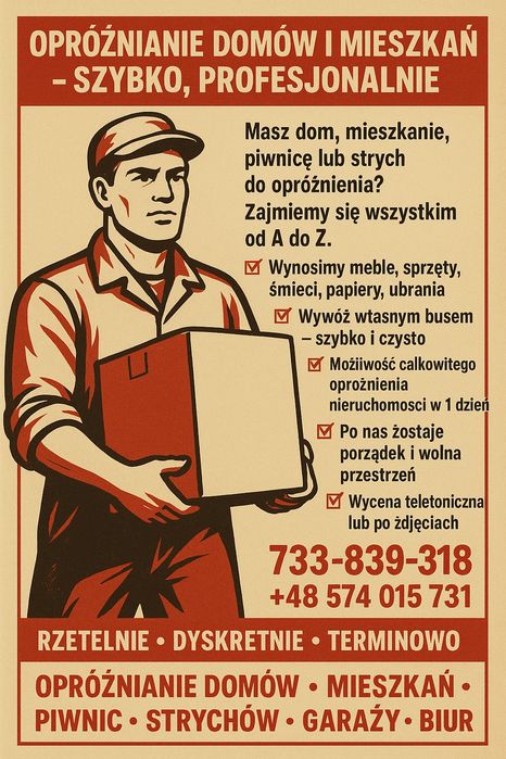 Transport i utylizacja mebli i innych przedmiotów