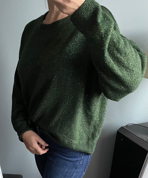 Błyszczący sweter XL